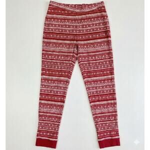Cynthia Rowley Sleepwear Large Red White Winter Sleep Pants Joggers